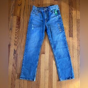 GAP Women’s Distressed Blue Straight Jeans